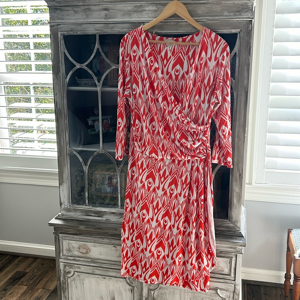 Hayley Mock Wrap Dress, Size Large